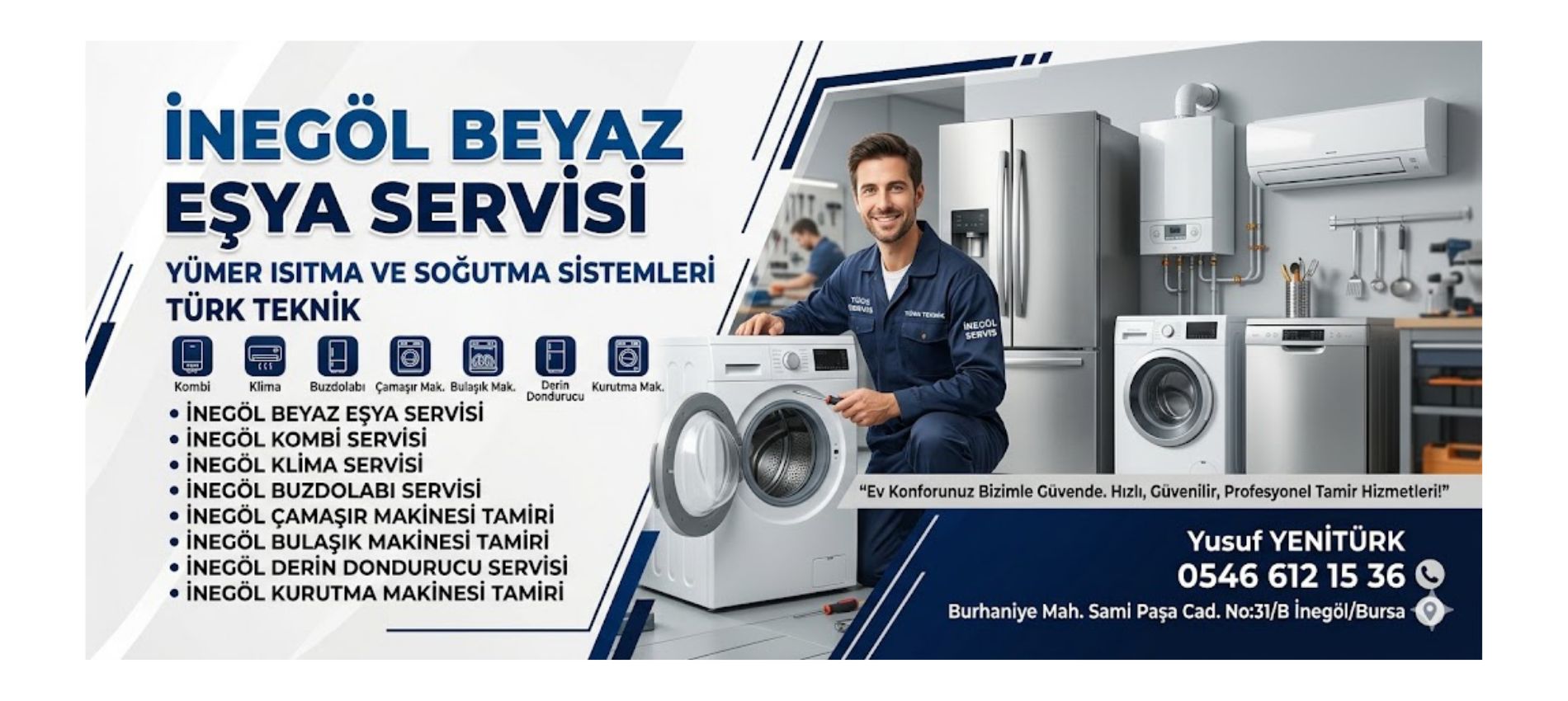 İnegöl Beyaz Eşya Servisi